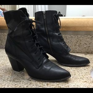 Frye Renee Lace Up Boot Black 8